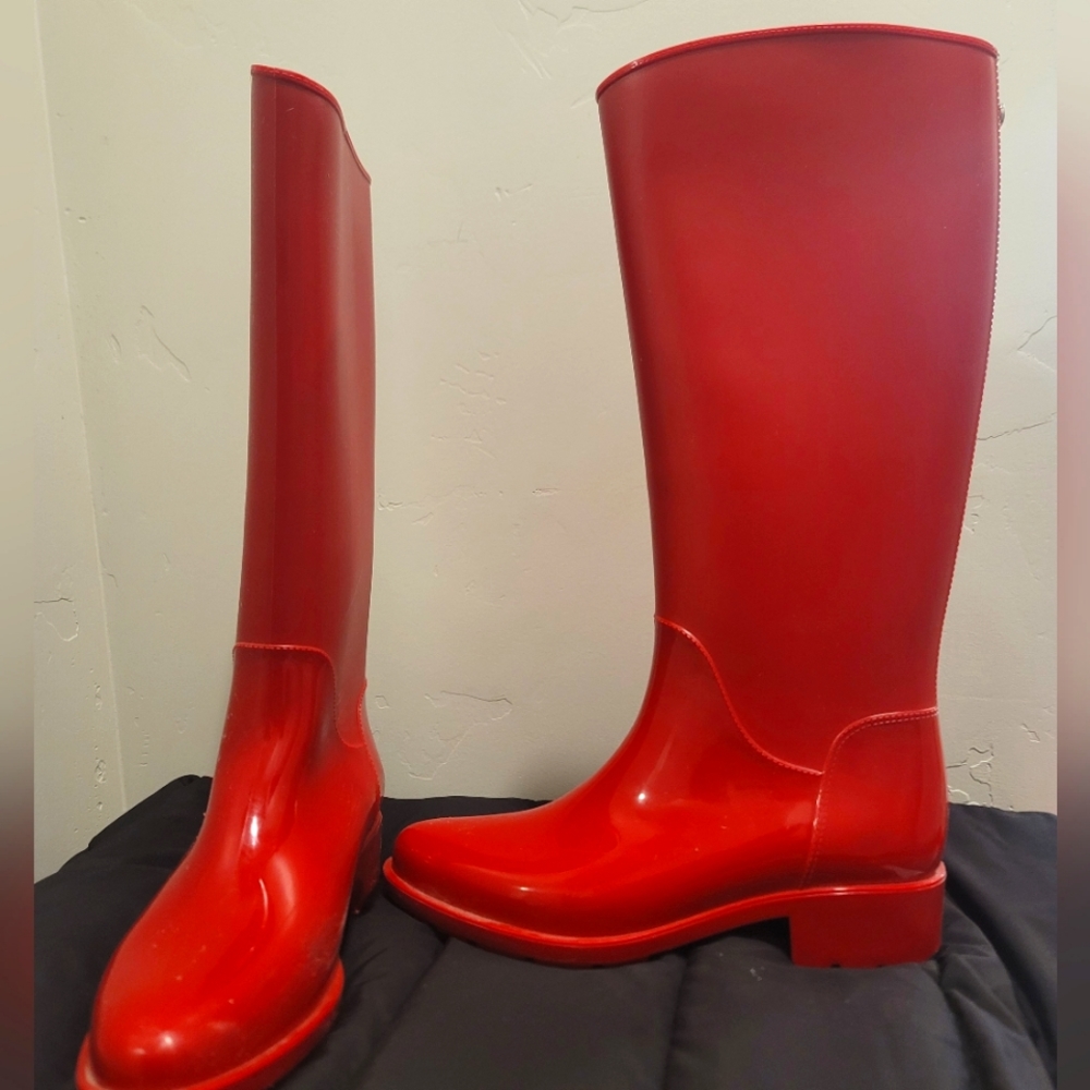 Sam Edelman Red Rain Boots
